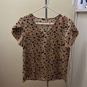 leopard pattern blouse
